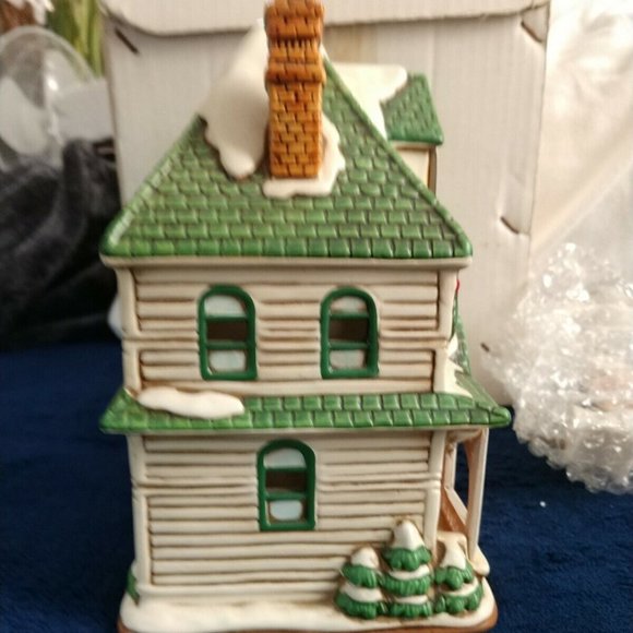 Lefton BURNSIDE Colonial Christmas Village 00717 Holiday 1992 C2 Original Box. - Picture 3 of 12